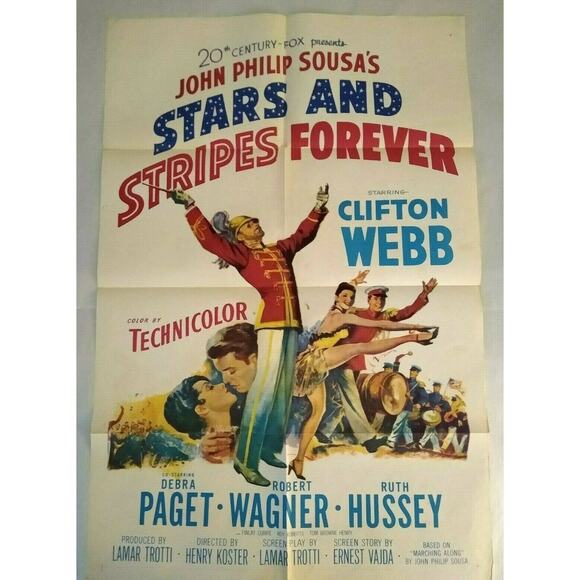 Stars And Stripes Forever Movie Poster 1953 Original...